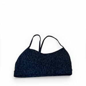 Lululemon Razor Back Black Patterned Sports Bra